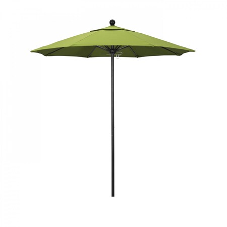 California Umbrella 7.5' Black Aluminum Market Patio Umbrella, Sunbrella Parrot 194061334300